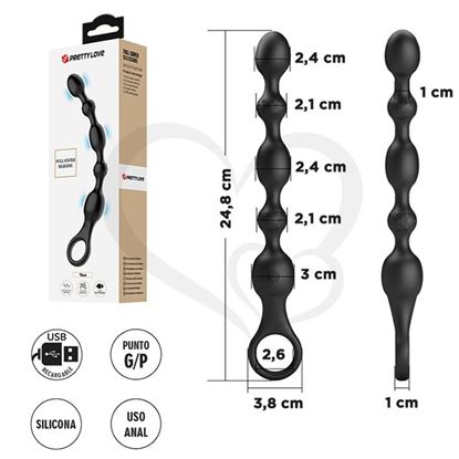 Dilatador anal flexible con vibracion